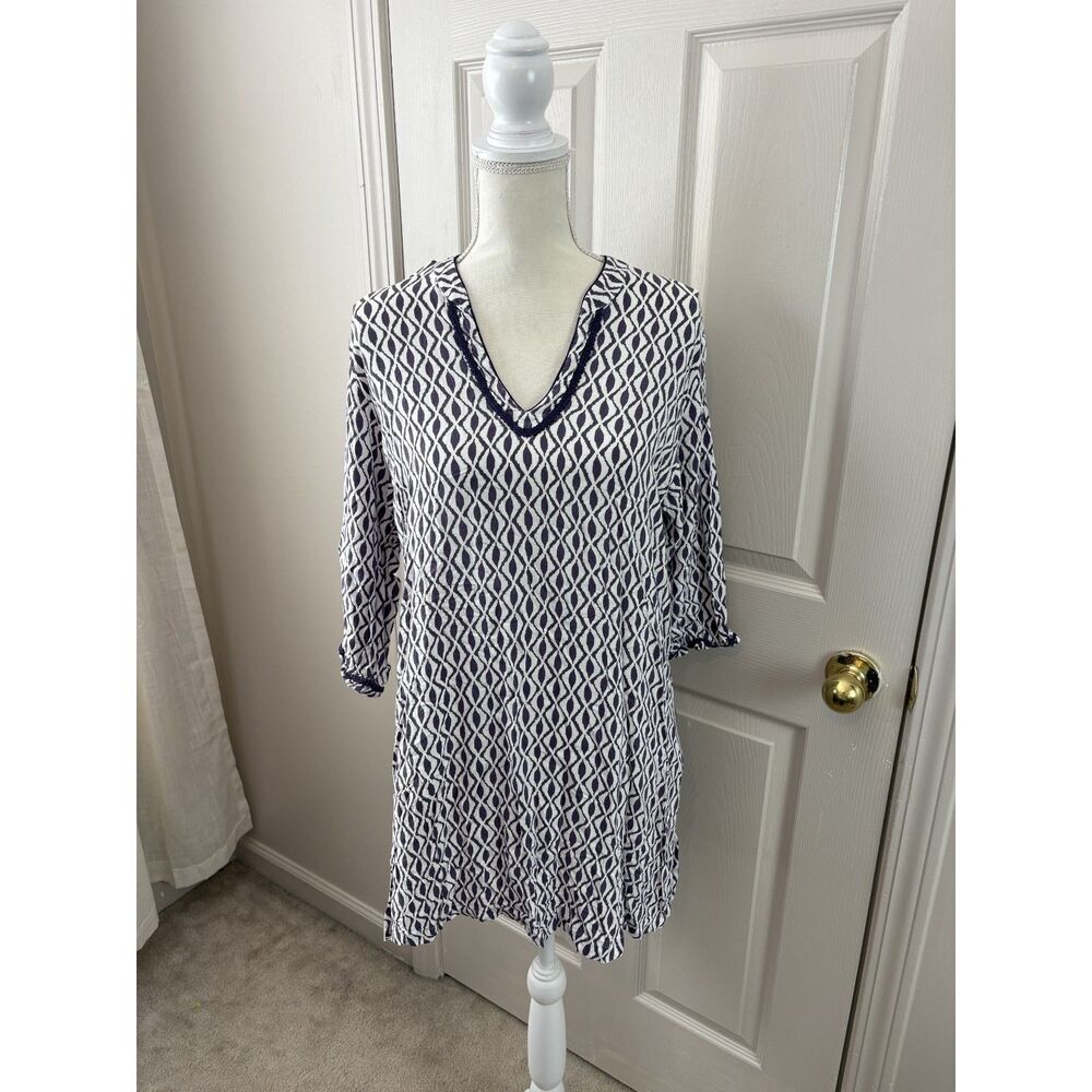 VTG Oscar de la Renta Pink Label Women's Sleepshirt Tunic Purple Pajamas Rayon L